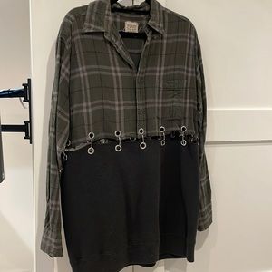 Half flannel half sweatshirt dress - LF / Furst of a Kind limited edition